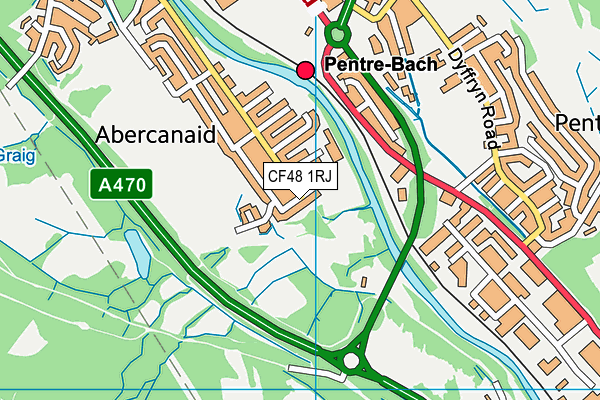 CF48 1RJ map - OS VectorMap District (Ordnance Survey)