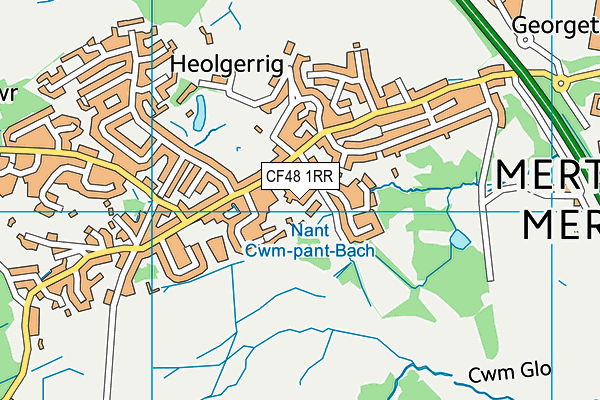 CF48 1RR map - OS VectorMap District (Ordnance Survey)