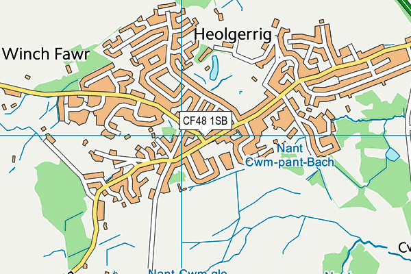 Heolgerrig Community School map (CF48 1SB) - OS VectorMap District (Ordnance Survey)