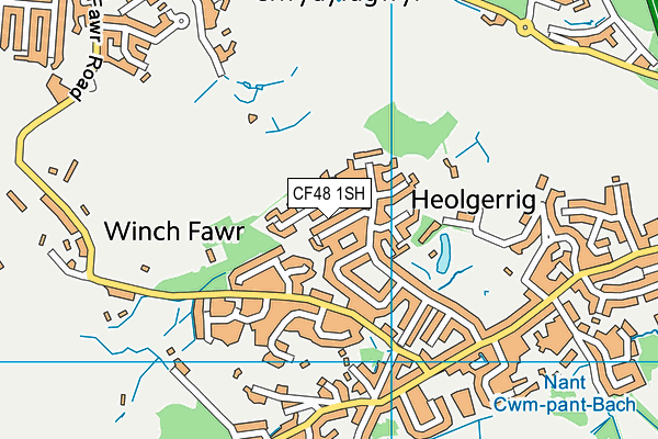 CF48 1SH map - OS VectorMap District (Ordnance Survey)