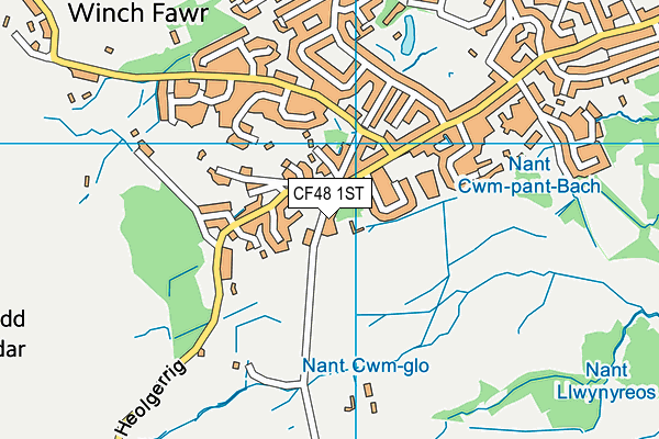 CF48 1ST map - OS VectorMap District (Ordnance Survey)