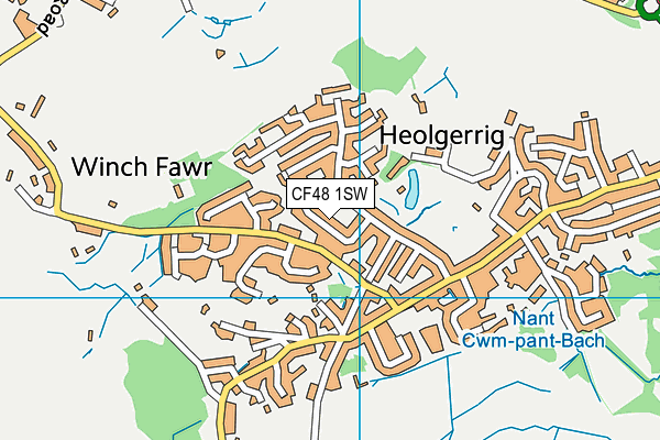 CF48 1SW map - OS VectorMap District (Ordnance Survey)