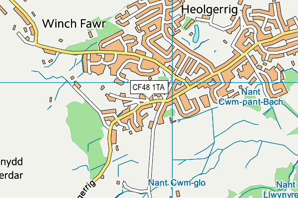 CF48 1TA map - OS VectorMap District (Ordnance Survey)