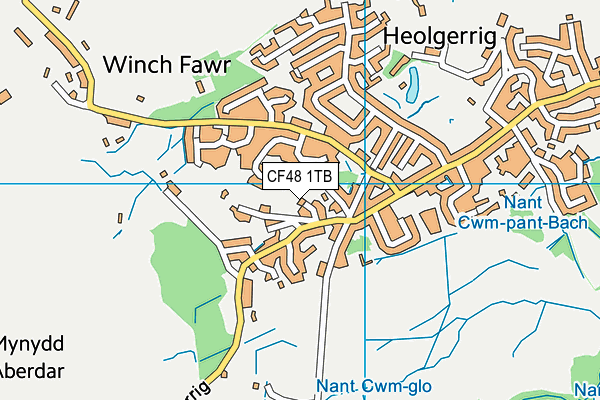 CF48 1TB map - OS VectorMap District (Ordnance Survey)