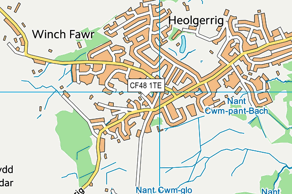 CF48 1TE map - OS VectorMap District (Ordnance Survey)