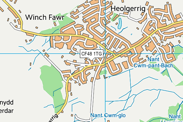 CF48 1TG map - OS VectorMap District (Ordnance Survey)