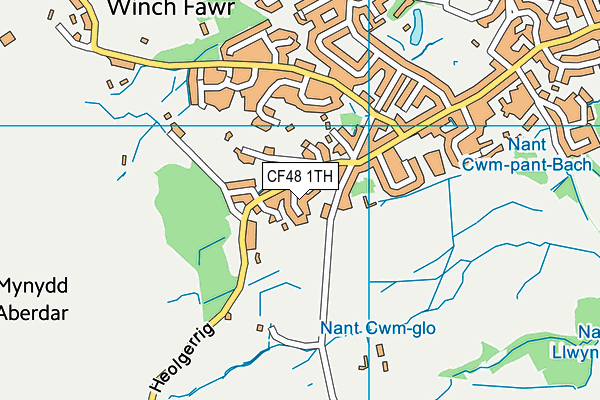 CF48 1TH map - OS VectorMap District (Ordnance Survey)