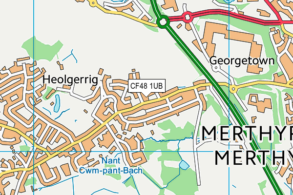 CF48 1UB map - OS VectorMap District (Ordnance Survey)