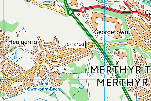 CF48 1UG map - OS VectorMap District (Ordnance Survey)