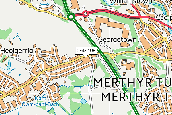 CF48 1UH map - OS VectorMap District (Ordnance Survey)