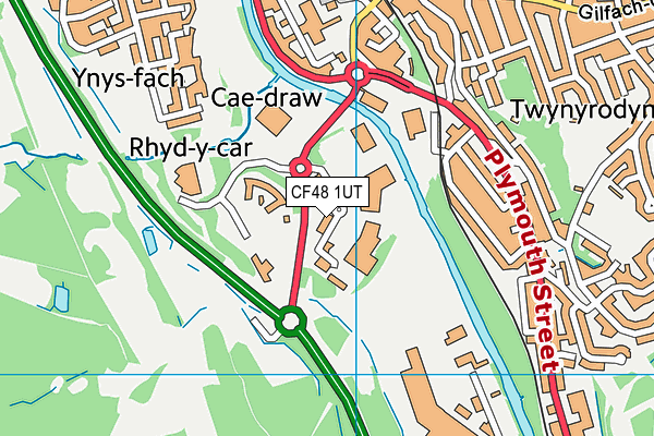 CF48 1UT map - OS VectorMap District (Ordnance Survey)