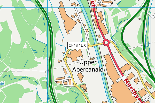 CF48 1UX map - OS VectorMap District (Ordnance Survey)