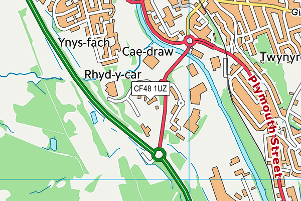 CF48 1UZ map - OS VectorMap District (Ordnance Survey)