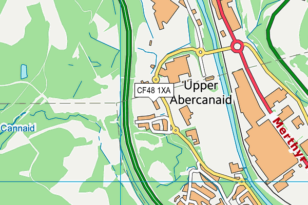 CF48 1XA map - OS VectorMap District (Ordnance Survey)