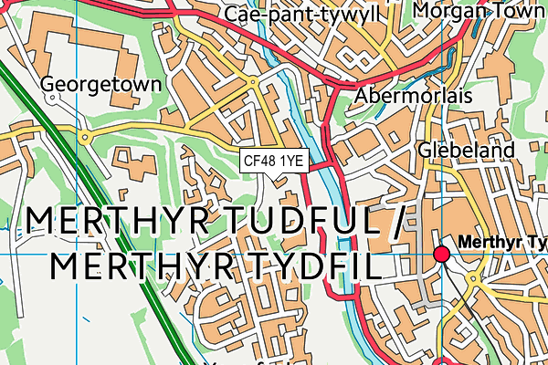 CF48 1YE map - OS VectorMap District (Ordnance Survey)