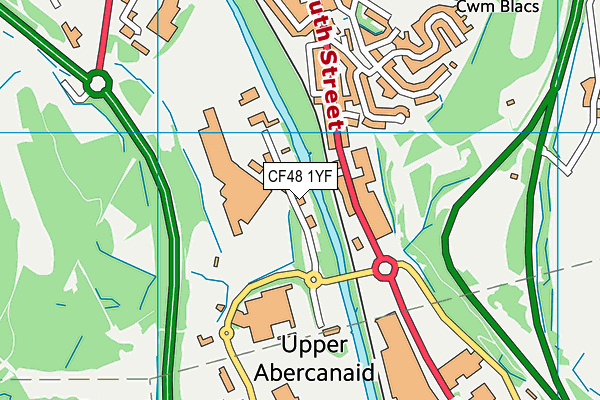 CF48 1YF map - OS VectorMap District (Ordnance Survey)