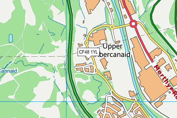 CF48 1YL map - OS VectorMap District (Ordnance Survey)