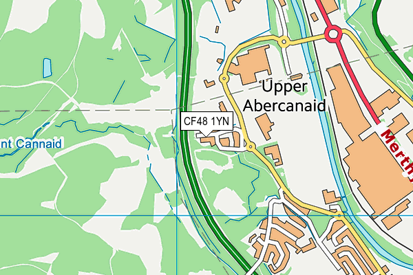 CF48 1YN map - OS VectorMap District (Ordnance Survey)