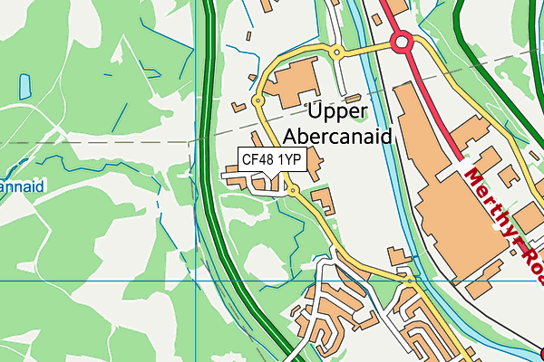 CF48 1YP map - OS VectorMap District (Ordnance Survey)