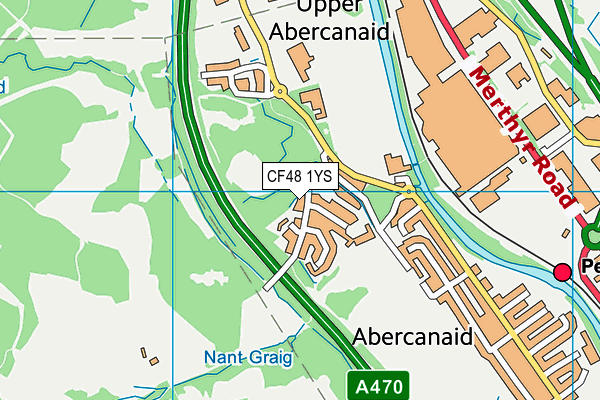 CF48 1YS map - OS VectorMap District (Ordnance Survey)