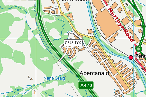 CF48 1YX map - OS VectorMap District (Ordnance Survey)