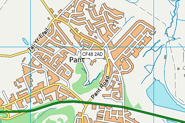 Pantysgallog Primary School map (CF48 2AD) - OS VectorMap District (Ordnance Survey)
