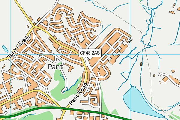 CF48 2AS map - OS VectorMap District (Ordnance Survey)