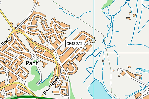 CF48 2AT map - OS VectorMap District (Ordnance Survey)