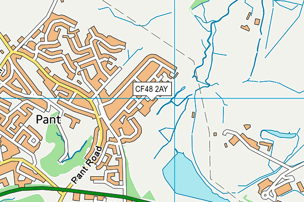 CF48 2AY map - OS VectorMap District (Ordnance Survey)