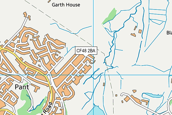 CF48 2BA map - OS VectorMap District (Ordnance Survey)