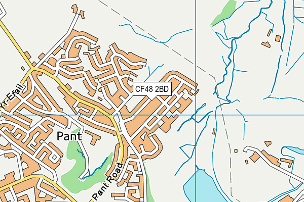 CF48 2BD map - OS VectorMap District (Ordnance Survey)