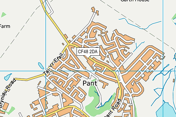 CF48 2DA map - OS VectorMap District (Ordnance Survey)