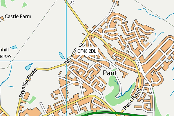 CF48 2DL map - OS VectorMap District (Ordnance Survey)