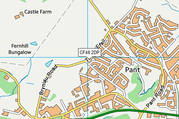 CF48 2DP map - OS VectorMap District (Ordnance Survey)