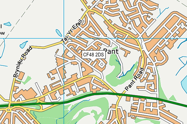 CF48 2DS map - OS VectorMap District (Ordnance Survey)