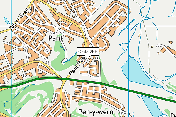 CF48 2EB map - OS VectorMap District (Ordnance Survey)