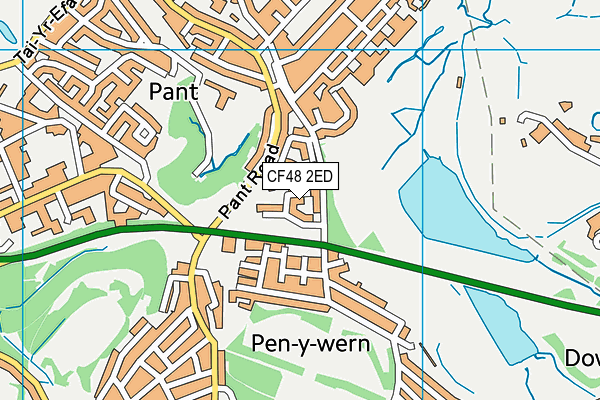 CF48 2ED map - OS VectorMap District (Ordnance Survey)
