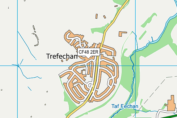 CF48 2ER map - OS VectorMap District (Ordnance Survey)