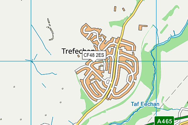 CF48 2ES map - OS VectorMap District (Ordnance Survey)