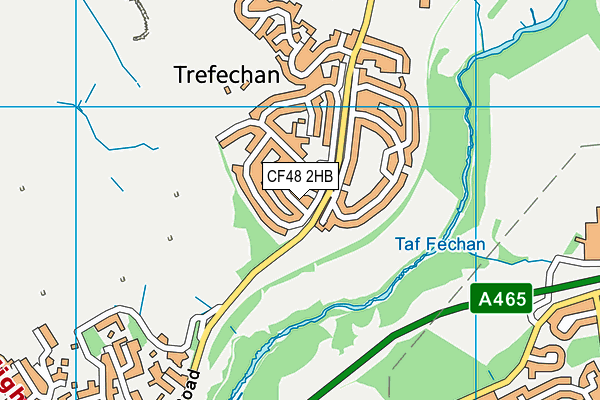 CF48 2HB map - OS VectorMap District (Ordnance Survey)