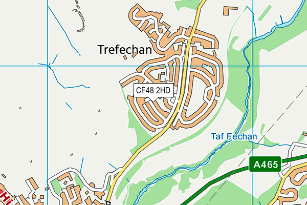 CF48 2HD map - OS VectorMap District (Ordnance Survey)