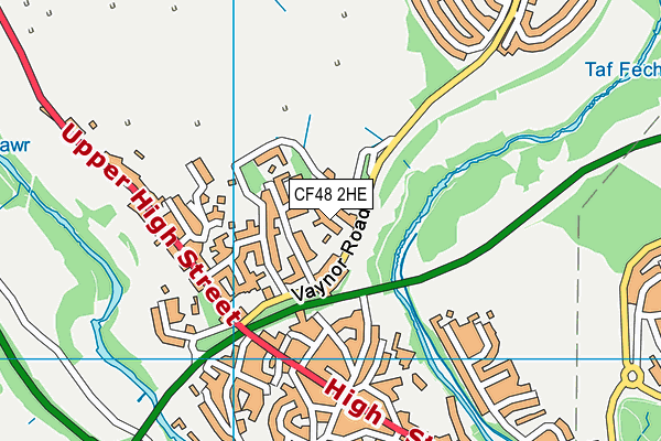 CF48 2HE map - OS VectorMap District (Ordnance Survey)