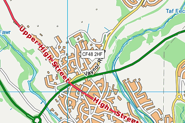 CF48 2HF map - OS VectorMap District (Ordnance Survey)