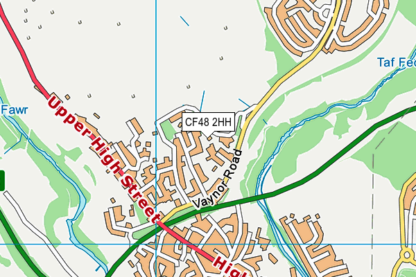 CF48 2HH map - OS VectorMap District (Ordnance Survey)