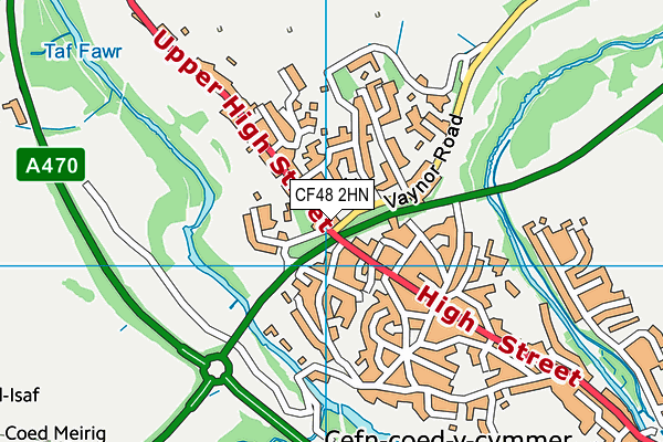 CF48 2HN map - OS VectorMap District (Ordnance Survey)