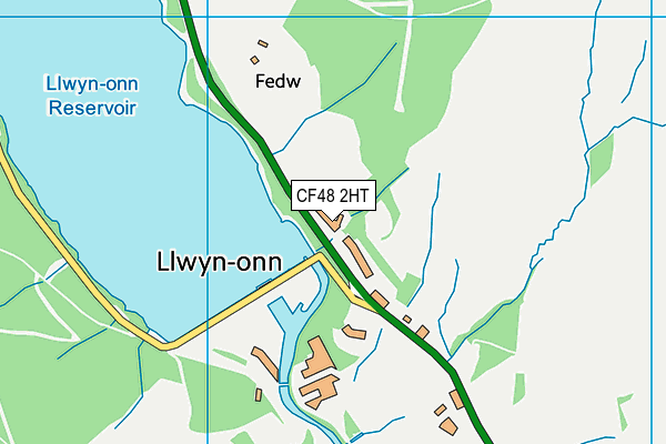 CF48 2HT map - OS VectorMap District (Ordnance Survey)