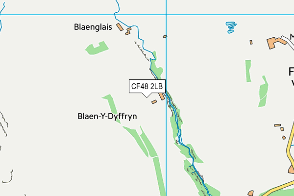 CF48 2LB map - OS VectorMap District (Ordnance Survey)
