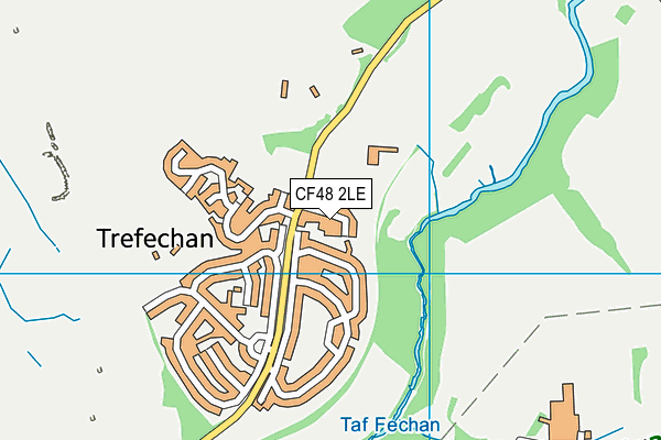 CF48 2LE map - OS VectorMap District (Ordnance Survey)