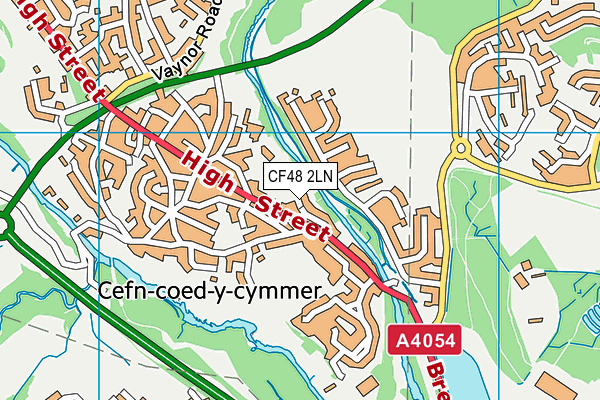 CF48 2LN map - OS VectorMap District (Ordnance Survey)