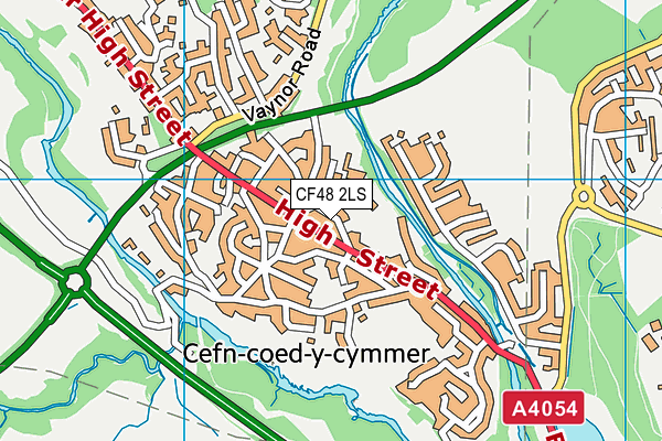 CF48 2LS map - OS VectorMap District (Ordnance Survey)